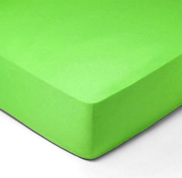 DekorTextil Jersey napínací prostěradlo zelená ROZMĚR: (š/d/v) 140 x 200 x 20 cm
