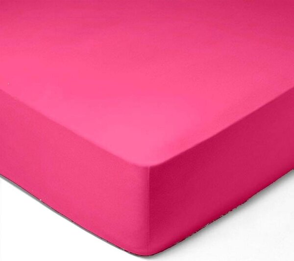 DekorTextil Jersey napínací prostěradlo růžová ROZMĚR: (š/d/v) 140 x 200 x 20 cm