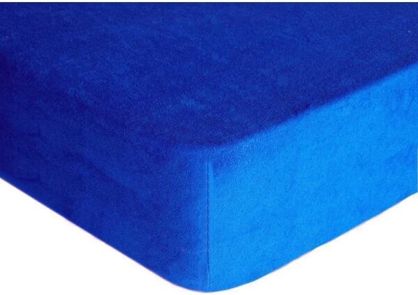 DekorTextil Napínací prostěradlo FROTÉ Premium tmavě modré - (š/d/v) 150 x 200 x 20 cm
