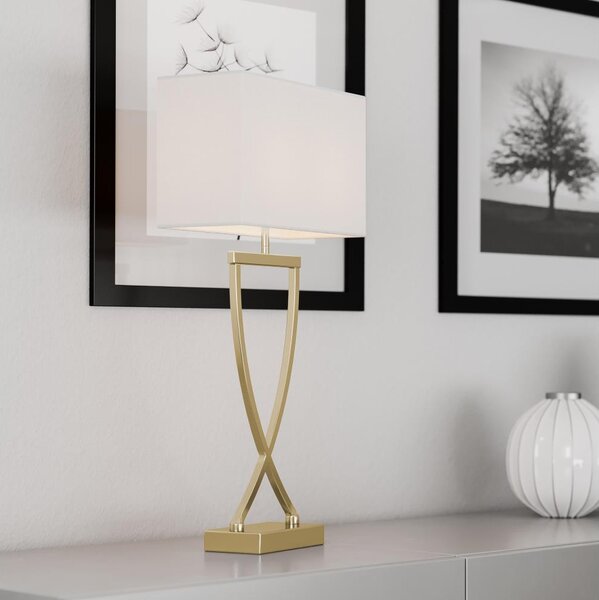 ByRydens 2829610-5000 - Stolní lampa OMEGA 1xE27/5W/230V bílá/zlatá