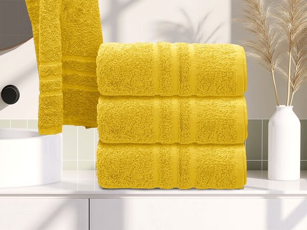 Ručník Classic 50 x 100 cm žlutý, 100% bavlna