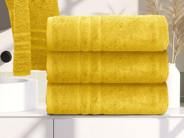 Osuška Classic 70 x 140 cm žlutá, 100% bavlna