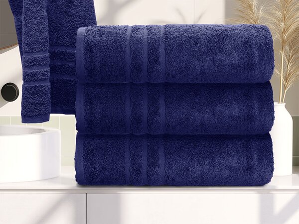 Osuška Comfort 70 x 140 cm tmavě modrá, 100% bavlna