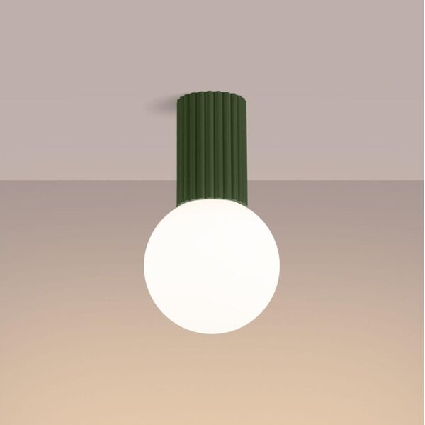 Sollux SL.1723 - Koupelnové stropní svítidlo HALO 1xG9/8W/230V IP44 zelená