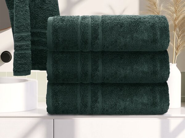 Osuška Classic 70 x 140 cm tmavě zelená, 100% bavlna