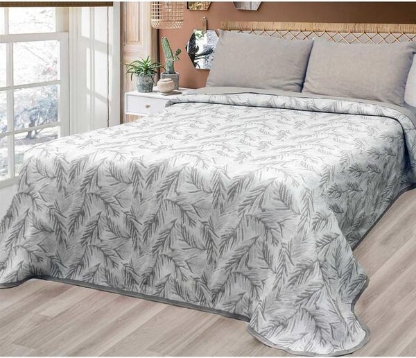 Forbyt Oboustranný přehoz na postel Tropicalia šedý Velikost: 140 x 220 cm