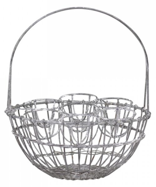 Kovový držák na 7 vajíček - Ø18*22 cm - Chic Antique