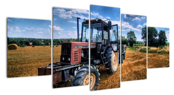 Obraz traktoru v poli (150x70cm)