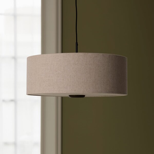 Závěsná svítidlo Globen Lighting, Bosco 55, stmívatelné, Béžová, Obývací pokoj, Tkanina / Textil, Skandinávský