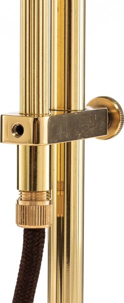 Berliner Messinglampen Bankéřská lampa GITA z leštěné mosazi, Zelená, Obývací pokoj / jídelna, Sklo, Starožitný