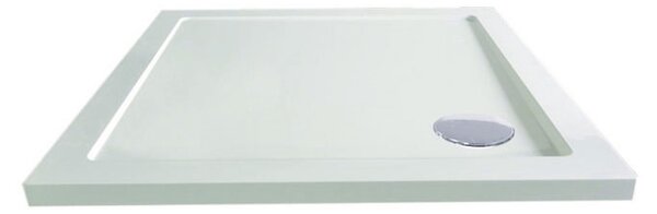 Mereo Čtvercová sprchová vanička, 90x90x4 cm, SMC, bílá, včetně sifonu CV31NS