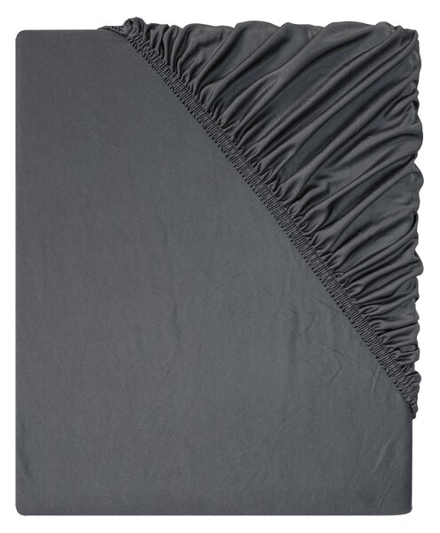 LIVARNO home Žerzejové napínací prostěradlo, 90-100 x 200 cm (šedá) (100361097002)