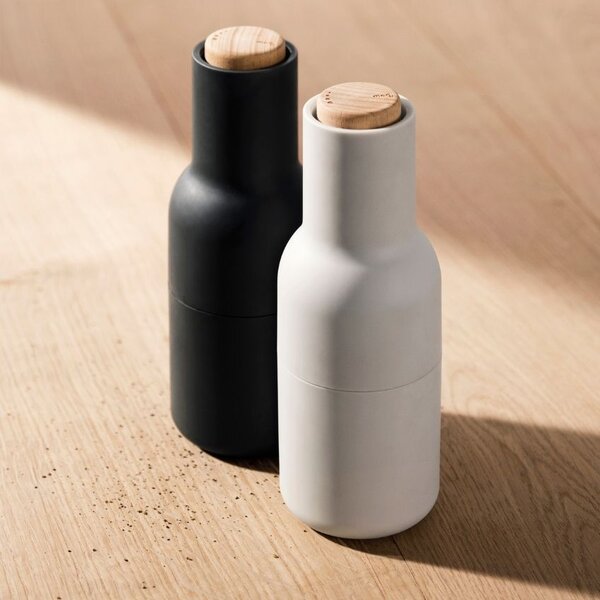 Audo CPH Set dvou bílo-černých silikonových mlýnků na sůl a pepř AUDO GRINDER II. 20,5 cm