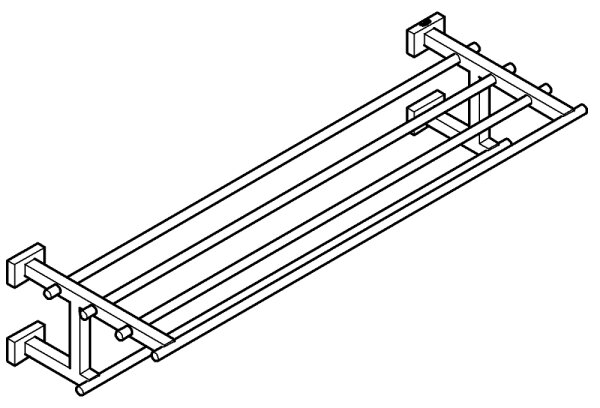 GROHE 40512001 - Multi-věšák na ručníky ESSENTIALS CUBE 600 mm lesklý chrom