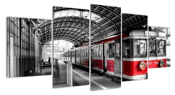 Vlakové nádraží - obraz (150x70cm)