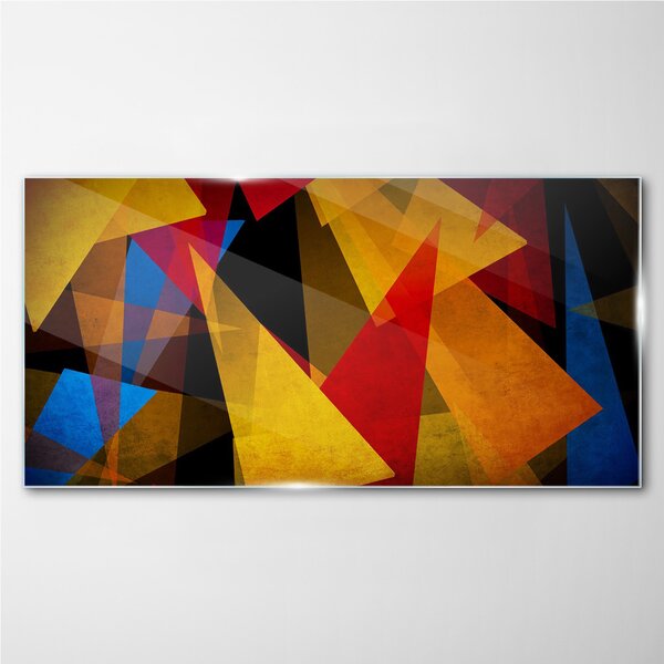 Obraz na skle Obraz na skle Abstrakce Trojúhelníky Geometrie