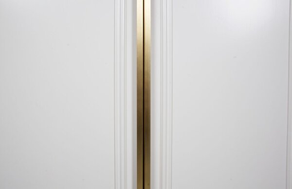 WOOOD Šedá borovicová šatní skříň Zinena 215x110 cm