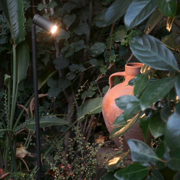 FARO BARCELONA LED svítidlo do země Seth-60 o výšce 60 cm, Černá, Hliník, Moderní