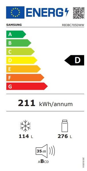 Lednice SAMSUNG RB38C705DWW/EF + 10 let záruka na kompresor (bez registrace)