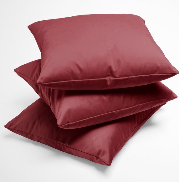 Biante Sametový povlak na polštář Velvet Premium SVP-050 Vínově červený 30 x 50 cm