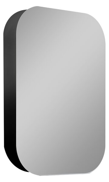 Aluminio Square Zrcadlová skříňka, 40 × 60 × 13 cm, černá