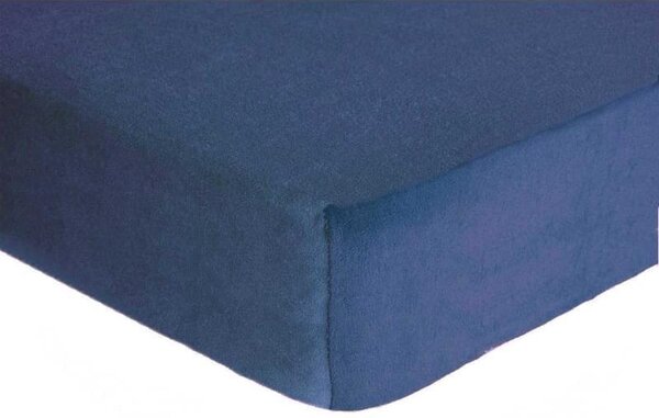 DekorTextil Dětské napínací prostěradlo FROTÉ Premium riflově modrá - (š/d/v) 70 x 140 x 20 cm