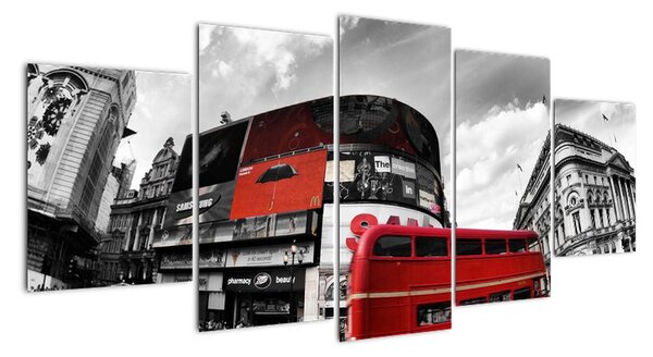 Červený autobus v Londýně - obraz (150x70cm)