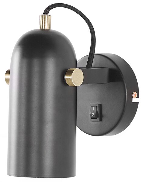 Sada 2 bodových lamp TYRIA Nastavitelná Kov Černá