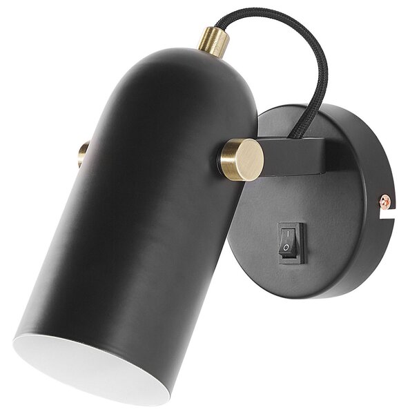 Sada 2 bodových lamp TYRIA Nastavitelná Kov Černá