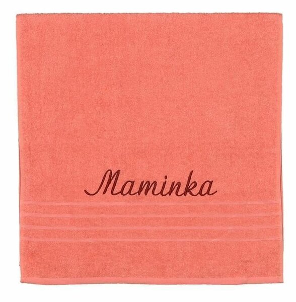 DekorTextil Dárkový ručník Maminka - korálový