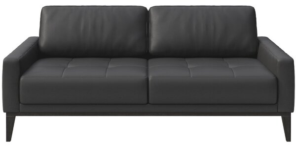 Tmavě šedá dvoumístná kožená pohovka MESONICA Musso Tufted 173 cm
