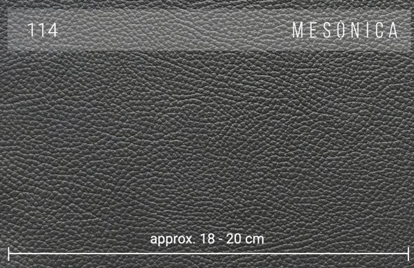 Tmavě šedá kožená rohová pohovka MESONICA Musso Tufted, levá, 248 cm