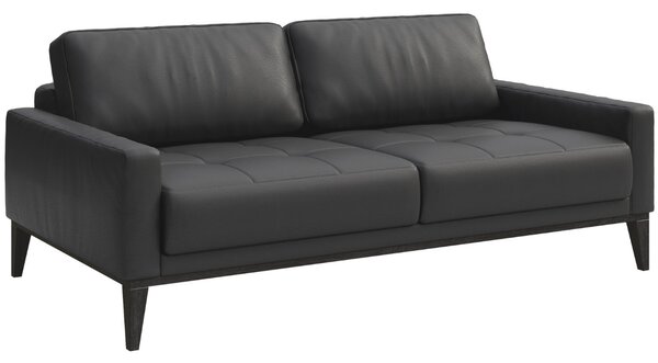 Tmavě šedá dvoumístná kožená pohovka MESONICA Musso Tufted 173 cm