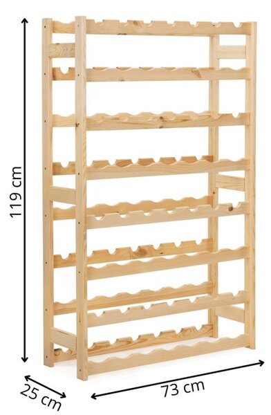 Stojan na víno 56 lahví SPRINGOS WF0004 přírodní