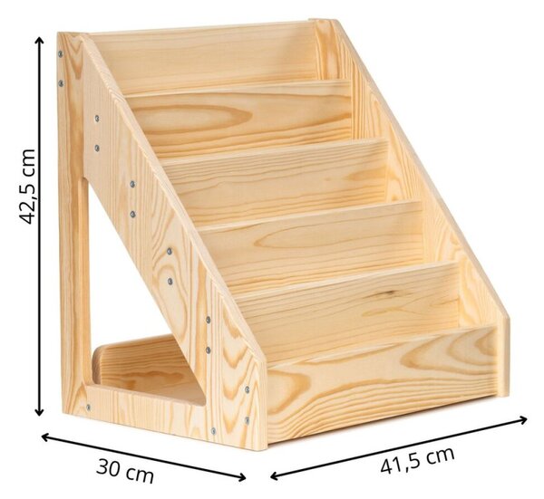 Dětský stojan na knížky SPRINGOS WF0022 přírodní