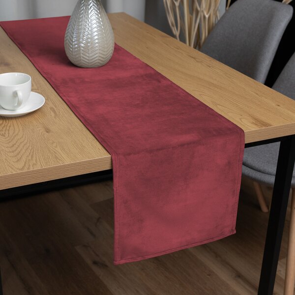 Biante Sametový běhoun na stůl Velvet Premium SVP-050 Vínově červený 35x120 cm
