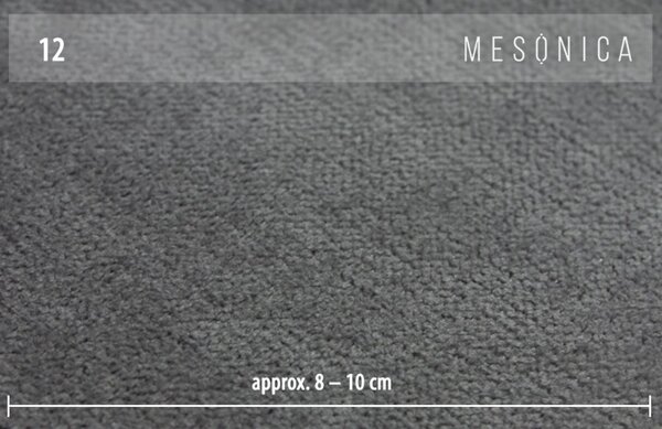 Světle šedá látková třímístná pohovka MESONICA Puzo 240 cm