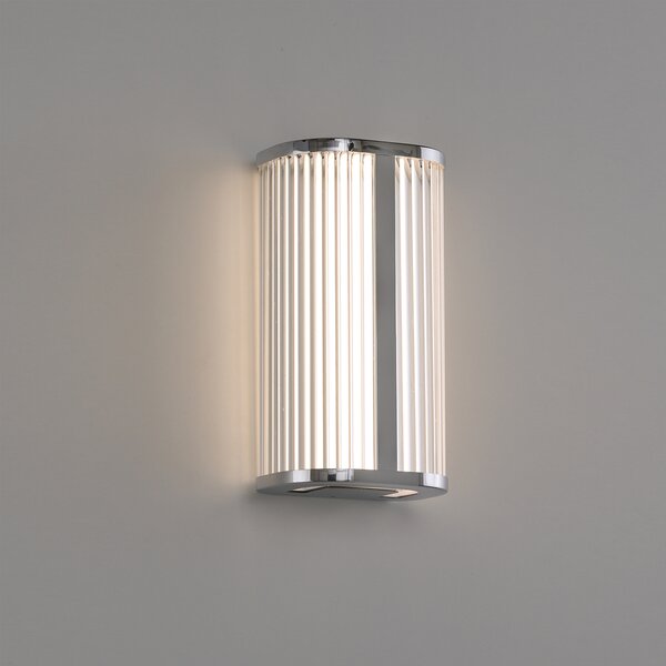 ACB Iluminacion Nástěnné LED svítidlo DIVA, v.30cm, 12W, CRI90, CCT switch 2700-3000K, IP44 Barva: Chrom, Stmívání, řízení: ON/OFF (bez stmívání)