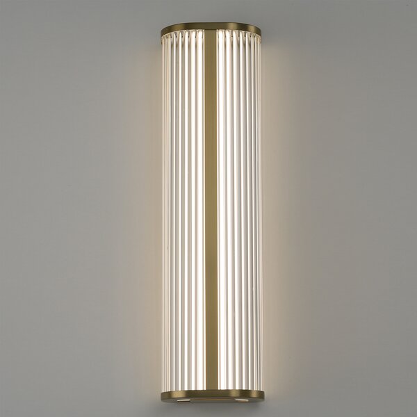 ACB Iluminacion Nástěnné LED svítidlo DIVA, v.60cm, 18W, CRI90, CCT switch 2700-3000K, IP44 Barva: Zlatá, Stmívání, řízení: ON/OFF (bez stmívání)