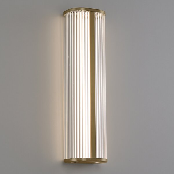 ACB Iluminacion Nástěnné LED svítidlo DIVA, v.60cm, 18W, CRI90, CCT switch 2700-3000K, IP44 Barva: Zlatá, Stmívání, řízení: ON/OFF (bez stmívání)