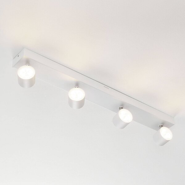 Philips Star LED reflektor bílý 4žár. WarmGlow, stmívatelný, Bílá / opál, Obývací pokoj / jídelna, kov, Moderní