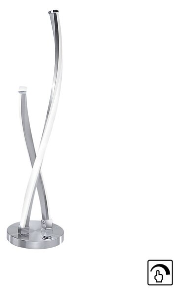 Paul Neuhaus LED stolní lampa Polina, stříbrná, kov, stmívatelné, stmívatelný, Hliník / šedá / zinek, Obývací pokoj / jídelna, kov, Moderní