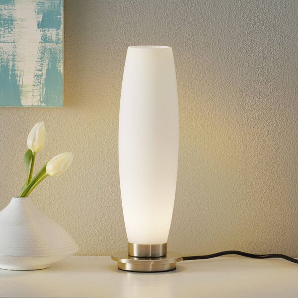 Paul Neuhaus Tyra stolní lampa, sklo, Ø 10 cm, stmívatelná, G9, stmívatelný, Obývací pokoj / jídelna, Sklo, Moderní