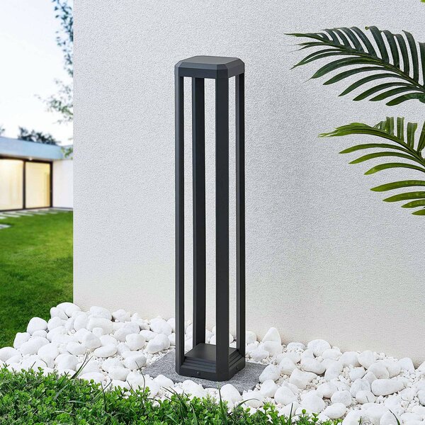 Lucande LED světlo na cestu Fery, antracit, kov, 80 cm, IP65, Hliník / šedá / zinek, Hliník, Moderní