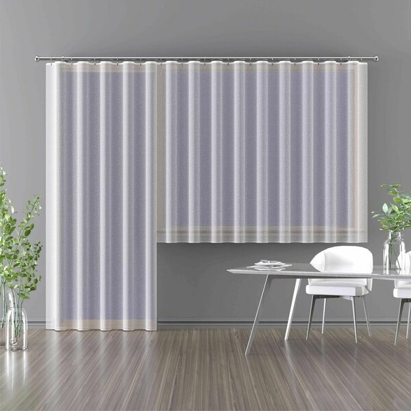 DekorTextil Hotová záclona nebo balkonový komplet Venuše s olůvkem - bílá - (šíře x výška): 300 x 160 cm - okenní díl