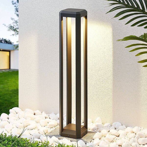Lucande LED světlo na cestu Fery, antracit, kov, 80 cm, IP65, Hliník / šedá / zinek, Hliník, Moderní