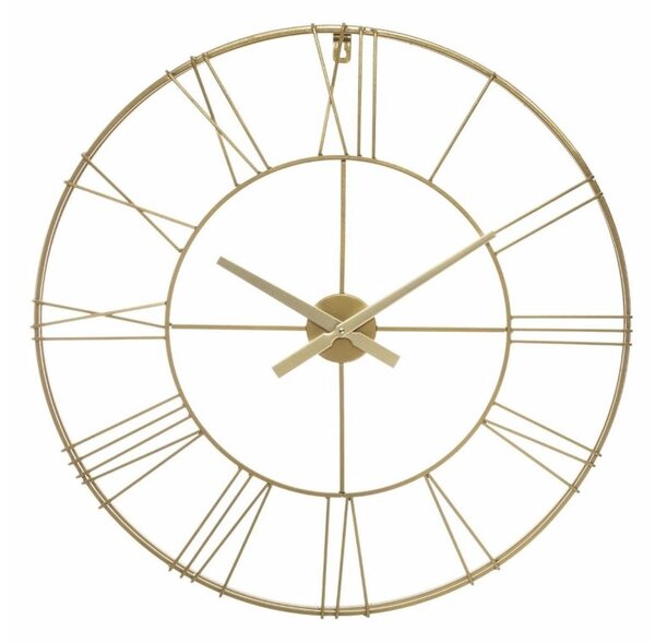Nástěnné hodiny Atmosphera Créateur, kovové, zlaté, O 70 cm