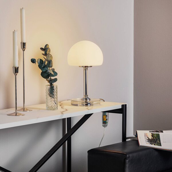 Steinhauer Ancilla - chromovaná stolní lampa LED se stmívačem, stmívatelný, Chrom / stříbro, Obývací pokoj / jídelna, kov, Moderní