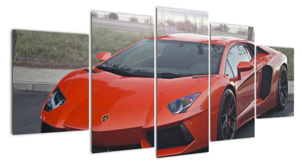Obraz červeného Lamborghini (150x70cm)