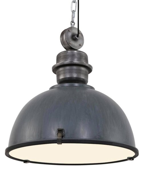 Steinhauer Šedé závěsné světlo Bikkel XXL průmyslový design, stmívatelný, Hliník / šedá / zinek, Obývací pokoj / jídelna, kov, Industriální design